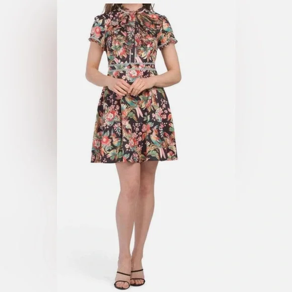 Dalia Macphee Floral Mini Dress - Picture 2 of 7